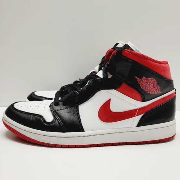 Nike AirJordan 1 mid Gym Red554724-122 Size 11